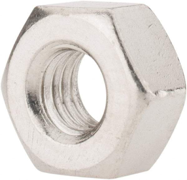 Value Collection - 3/8-16 UNC Stainless Steel Right Hand Heavy Hex Nut - 11/16" Across Flats, 23/64" High, Uncoated - Best Tool & Supply