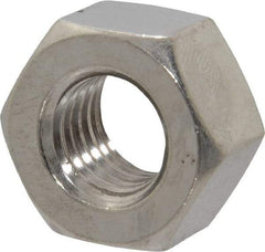 Value Collection - 5/8-11 UNC Stainless Steel Right Hand Heavy Hex Nut - 1-1/16" Across Flats, 39/64" High, Uncoated - Best Tool & Supply