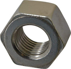 Value Collection - 7/8-9 UNC Stainless Steel Right Hand Heavy Hex Nut - 1-7/16" Across Flats, 55/64" High, Uncoated - Best Tool & Supply