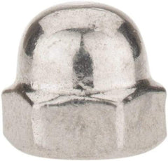 Value Collection - #6-32 UNC, 5/16" Width Across Flats, Uncoated, Stainless Steel Acorn Nut - 1/4" Overall Height, Grade 18-8 - Best Tool & Supply