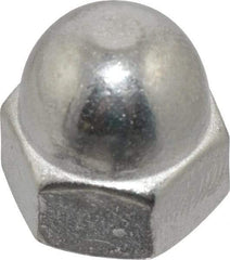 Value Collection - 1/4-20" UNC, 7/16" Width Across Flats, Uncoated, Stainless Steel Acorn Nut - 21/64" Overall Height, Grade 18-8 - Best Tool & Supply