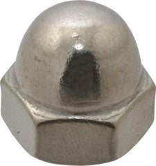 Value Collection - 3/8-16" UNC, 5/8" Width Across Flats, Uncoated, Stainless Steel Acorn Nut - 27/64" Overall Height, Grade 18-8 - Best Tool & Supply