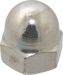 Value Collection - 1/2-13" UNC, 3/4" Width Across Flats, Uncoated, Stainless Steel Acorn Nut - 9/16" Overall Height, Grade 18-8 - Best Tool & Supply