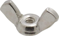 Value Collection - #6-32 UNC, Stainless Steel Standard Wing Nut - Grade 18-8, 0.72" Wing Span, 0.41" Wing Span - Best Tool & Supply