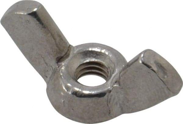 Value Collection - #8-32 UNC, Stainless Steel Standard Wing Nut - Grade 18-8, 0.72" Wing Span, 0.47" Wing Span - Best Tool & Supply