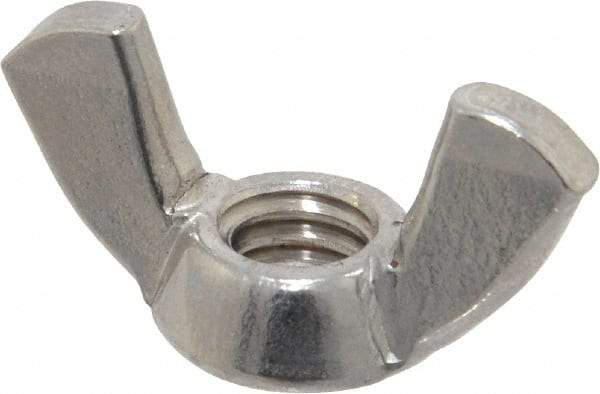 Value Collection - 5/16-18 UNC, Stainless Steel Standard Wing Nut - Grade 18-8, 1-1/4" Wing Span, 0.66" Wing Span - Best Tool & Supply