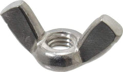 Value Collection - #10-32 UNF, Stainless Steel Standard Wing Nut - Grade 18-8, 0.91" Wing Span, 0.47" Wing Span - Best Tool & Supply