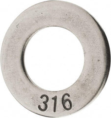 Value Collection - 1" Screw, Grade 316 Stainless Steel Standard Flat Washer - 1-1/16" ID x 1.87" OD, 1/8" Thick - Best Tool & Supply