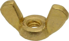 Value Collection - #8-32 UNC, Brass Standard Wing Nut - 0.91" Wing Span, 0.47" Wing Span - Best Tool & Supply
