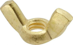 Value Collection - 1/4-20 UNC, Brass Standard Wing Nut - 1.1" Wing Span, 0.57" Wing Span - Best Tool & Supply