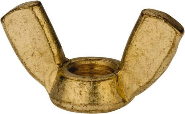 Value Collection - 3/8-16 UNC, Brass Standard Wing Nut - 1.44" Wing Span, 0.79" Wing Span - Best Tool & Supply