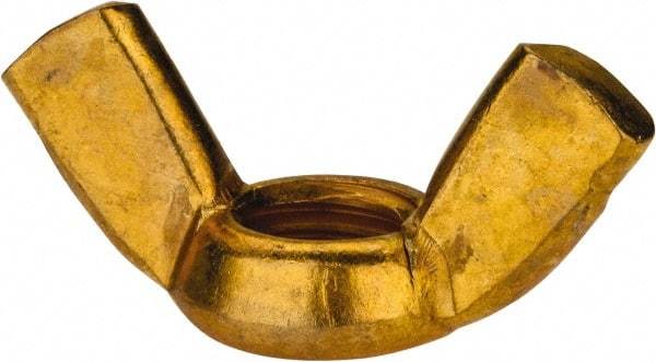 Value Collection - 1/2-13 UNC, Brass Standard Wing Nut - 1.94" Wing Span, 1" Wing Span - Best Tool & Supply