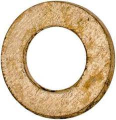 Value Collection - #2 Screw, Brass Standard Flat Washer - 0.099" ID x 3/16" OD, 0.02" Thick, Plain Finish - Best Tool & Supply