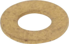 Value Collection - #6 Screw, Brass Standard Flat Washer - 0.147" ID x 5/16" OD, 0.025" Thick, Plain Finish - Best Tool & Supply