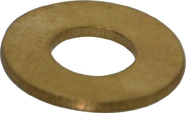 Value Collection - #20 Screw, Brass Standard Flat Washer - 0.334" ID x 3/4" OD, 0.056" Thick, Plain Finish - Best Tool & Supply