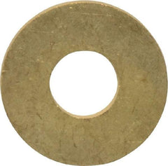 Value Collection - #24 Screw, Brass Standard Flat Washer - 0.386" ID x 1" OD, 0.074" Thick, Plain Finish - Best Tool & Supply