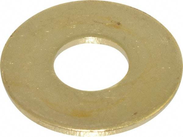 Value Collection - 1/2" Screw, Brass Standard Flat Washer - 0.562" ID x 1-3/8" OD, 0.091" Thick, Plain Finish - Best Tool & Supply