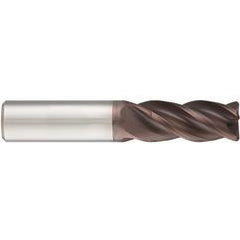 1/4x1/4x1/2x2-1/2 4Fl Carbide RF100 Diver End Mill-.031 Rad-Cylindrical Shank-nano-Si - Best Tool & Supply