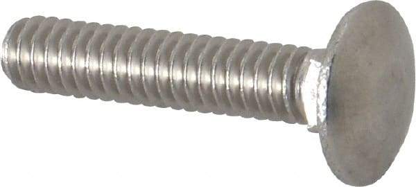 Value Collection - 1/4-20 UNC 1-1/4" Length Under Head, Standard Square Neck, Carriage Bolt - 18-8 Stainless Steel, Uncoated - Best Tool & Supply