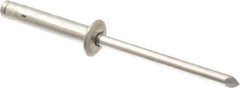 RivetKing - Dome Head Aluminum Tri Folding Blind Rivet - Aluminum Mandrel, 0.157" to 0.472" Grip, 0.386" Head Diam, 0.196" to 0.209" Hole Diam, 1.07" Length Under Head, 3/16" Body Diam - Best Tool & Supply