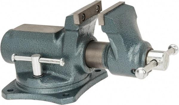 Wilton - 2-1/2" Jaw Width, 2-1/8" Opening Capacity, 1-3/4" Throat Depth, Steel Swivel Bench Vise - Bolt Down Base Attachment, 9.4" Long x 5.7" Wide x 4.9" High - Best Tool & Supply