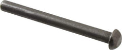 RivetKing - 3/16" Body Diam, Round Uncoated Steel Solid Rivet - 2" Length Under Head, 90° Countersunk Head Angle - Best Tool & Supply