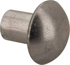 RivetKing - 3/16" Body Diam, Round Uncoated Aluminum Solid Rivet - 1/4" Length Under Head, Grade 1100F - Best Tool & Supply