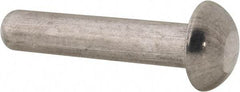 RivetKing - 1/4" Body Diam, Round Uncoated Aluminum Solid Rivet - 1-1/4" Length Under Head, Grade 1100F - Best Tool & Supply