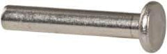 RivetKing - 1/8" Body Diam, Flat Uncoated Aluminum Solid Rivet - 3/4" Length Under Head, Grade 1100F - Best Tool & Supply