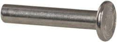 RivetKing - 3/16" Body Diam, Flat Aluminum Solid Rivet - 1" Length Under Head, Grade 1100F - Best Tool & Supply