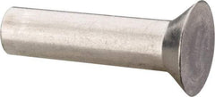 RivetKing - 3/16" Body Diam, Countersunk Aluminum Solid Rivet - 3/4" Length Under Head, Grade 1100F, 78° Countersunk Head Angle - Best Tool & Supply