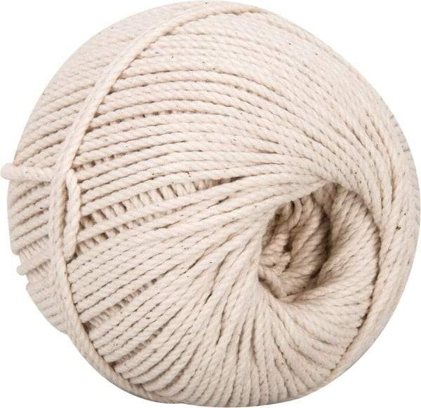 Made in USA - 0.08 Inch Diameter, Seine Cable Cord Twine - 61 Lbs. Breaking Strength, White, 470 Ft. per Lb. - Best Tool & Supply