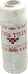 Value Collection - 0.046 Inch Diameter, Seine Twine Spool - 105 Lbs. Breaking Strength, White, 1,800 Ft. per Lb. - Best Tool & Supply