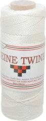 Value Collection - 0.058 Inch Diameter, Seine Twine Spool - 180 Lbs. Breaking Strength, White, 1,100 Ft. per Lb. - Best Tool & Supply