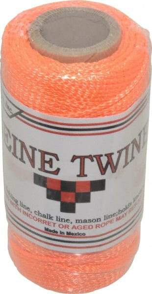 Value Collection - Nylon Braided Twine - 110 Lbs. Breaking Strength, Orange - Best Tool & Supply