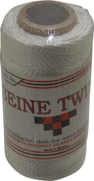 Value Collection - Nylon Braided Twine - 155 Lbs. Breaking Strength, Natural (Color) - Best Tool & Supply