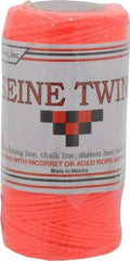 Value Collection - Nylon Braided Twine - 155 Lbs. Breaking Strength, Orange - Best Tool & Supply