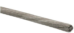 Value Collection - 1/8" Diam, Aircraft Cable Wire - 2,100 Lb Breaking Strength, 1 x 19 Single Strand - Best Tool & Supply