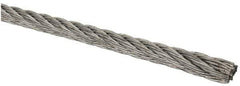 Lift-All - 5/32" Diam, Aircraft Cable Wire - 2,600 Lb Breaking Strength, 7 x 7 Strand Core - Best Tool & Supply