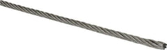 Lift-All - 5/32 Inch Diameter Aircraft Cable Wire - 2,800 Lbs. Breaking Strength, 7 x 19 Strand Core - Best Tool & Supply