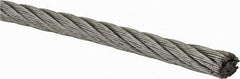 Lift-All - 5/16" Diam, Aircraft Cable Wire - 9,800 Lb Breaking Strength, 7 x 19 Strand Core - Best Tool & Supply