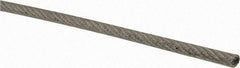 Lift-All - 3/32" x 1/16" Diam, Coated Aircraft Cable Wire - 480 Lb Breaking Strength, 7 x 7 Strand Core, Vinyl Coating - Best Tool & Supply