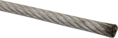 Lift-All - 5/16" x 1/4" Diam, Coated Aircraft Cable Wire - 7,000 Lb Breaking Strength, 7 x 19 Strand Core, Vinyl Coating - Best Tool & Supply