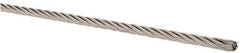 Lift-All - 1/8" Diam, Stainless Steel Wire Rope - 1,300 Lb Breaking Strength, Material Grade 316, 7 x 19 Strand Core - Best Tool & Supply