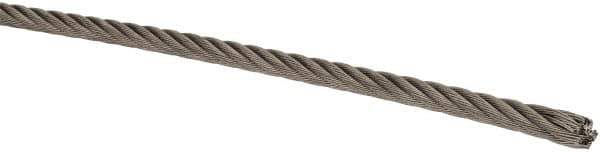 Lift-All - 3/16" Diam, Stainless Steel Wire Rope - 2,900 Lb Breaking Strength, Material Grade 316, 7 x 19 Strand Core - Best Tool & Supply