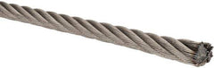 Lift-All - 3/8 Inch Diameter Stainless Steel Wire Rope - 11,000 Lbs. Breaking Strength, Material Grade 316, 7 x 19 Strand Core - Best Tool & Supply