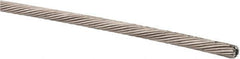 Value Collection - 3/32 Inch Diameter Stainless Steel Wire Rope - 1,200 Lbs. Breaking Strength, Material Grade 304, 1 x 19 Single Strand - Best Tool & Supply