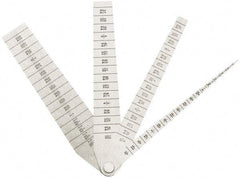 SPI - 1/16 to 1-1/16 Inch Measurement, 4 Leaf Taper Gage - 5-1/4 Inch Long x 1 Inch Wide, 1/64 Inch Graduation - Best Tool & Supply