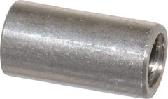 Electro Hardware - #10-32, 1/2" OAL, Stainless Steel Round Fully Threaded Female Circuit Board Standoffs - 1" Thread Depth, 1/2" Body Length, Bright Finish - Best Tool & Supply