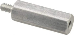 Electro Hardware - #4-40, 15/16" OAL, 1/4" Across Flats, Aluminum Hex Male/Female Circuit Board Standoffs - 1/4" Thread Depth, 3/4" Body Length, Bright Finish - Best Tool & Supply